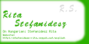 rita stefanidesz business card